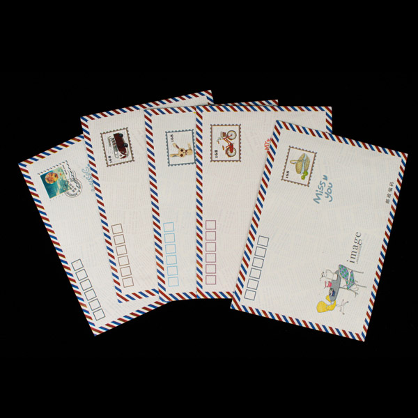 Конверт паперовий з малюнком «Поштові марки», 12,5x17,6 см  - фото 1