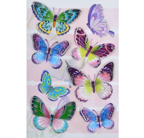 Объёмные наклейки «Бабочки-2» Santi, 10x15 см