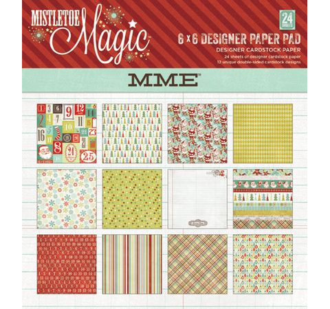 Набір паперу 15х15 см Mistletoe Magic 24л 