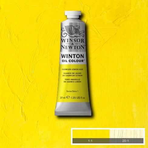 Масляная краска Winton от Winsor & Newton, 37 мл. Цвет: CADMIUM LEMON HUE