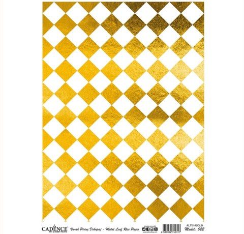 Cadence декупажные карти с позолотой на рисовой бумаге, Золото, А-022