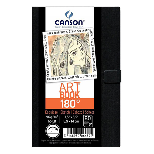 Canson блокнот для скетчу ARTBook "180", 96 г/кв.м, 8,9х14 см  - фото 1