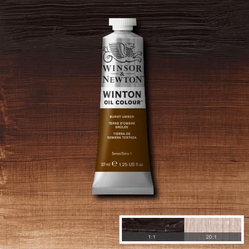 Масляная краска Winton от Winsor & Newton, 37 мл. Цвет: BURNT UMBER