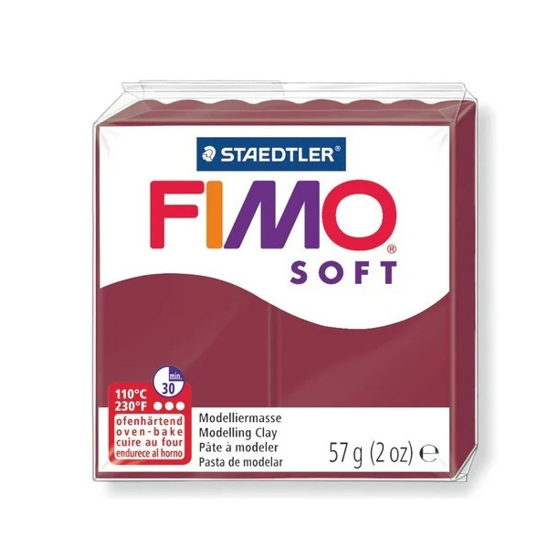 Пластика «FIMO Soft», 56 г. Цвет: Бордовый №23