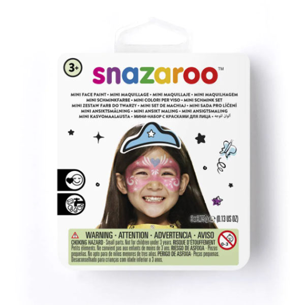 Snazaroo Набір фарб для аквагриму, Mini Face Paint Festive Mask, 3x3,75 мл,  - фото 1