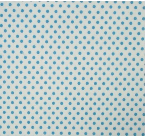 Фетр с рисунком «Голубой горошек на белом», 25х25 см
