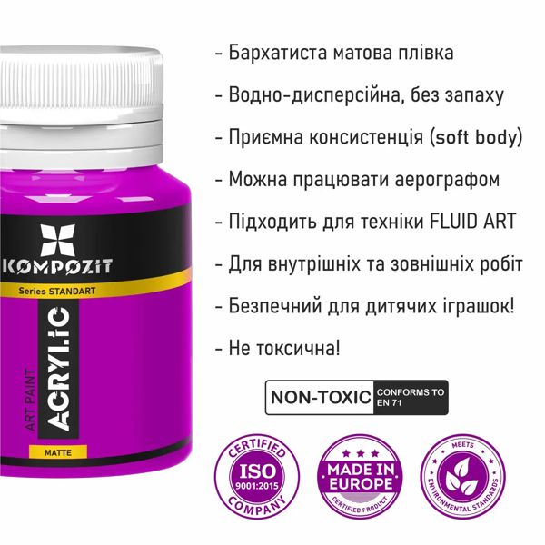 Набор акриловых красок "ArtKompozit" STANDART 24*20 мл - фото 3