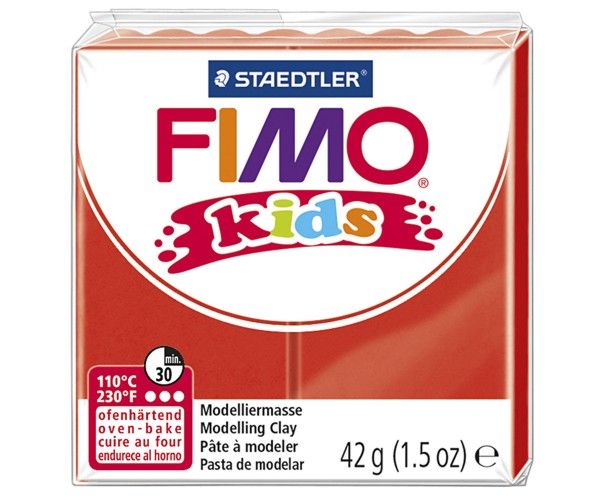 Полімерна глина FIMO Kids 42 гр. ЧЕРВОНА 