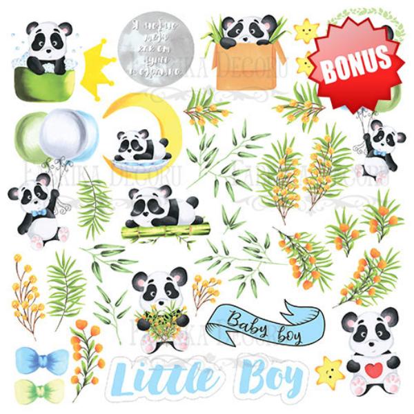 Набір скраппаперу "My little panda boy", 20x20см, Фабрика Декору - фото 12