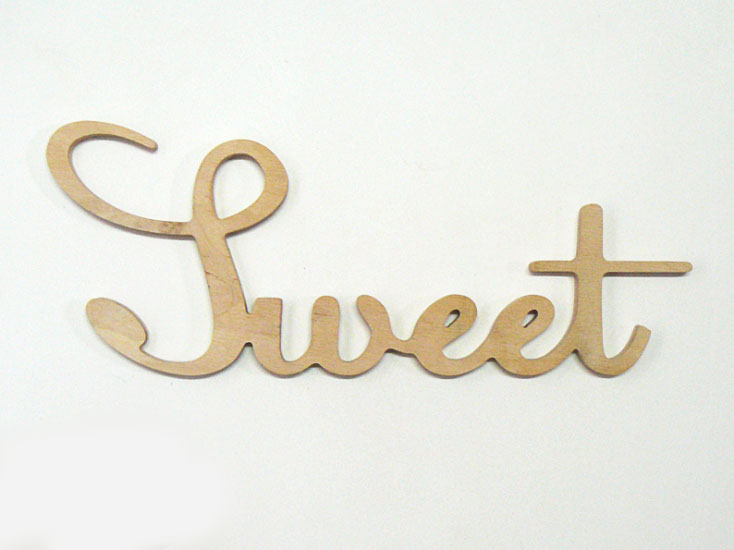 Надпись из дерева «Sweet», 36x14 см