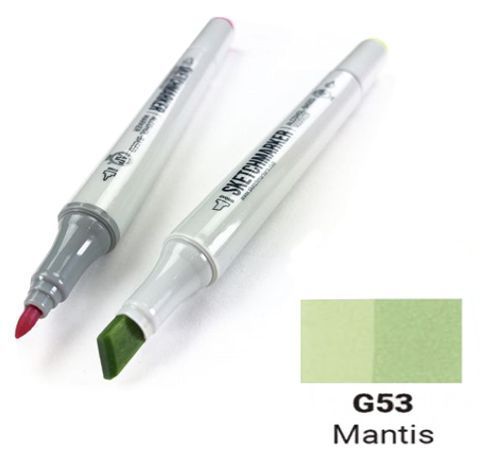 Маркер SKETCHMARKER, колір БОГОМОЛ (Mantis) 2 пера: тонке та долото, SM-G053 