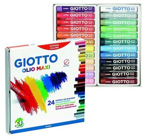 Масляна пастель GIOTTO OLIO MAXI, d-11 мм, 24 кольори 