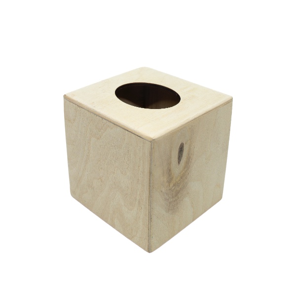 Коробка для салфеток квадратная (фанера), 12,5x13 см