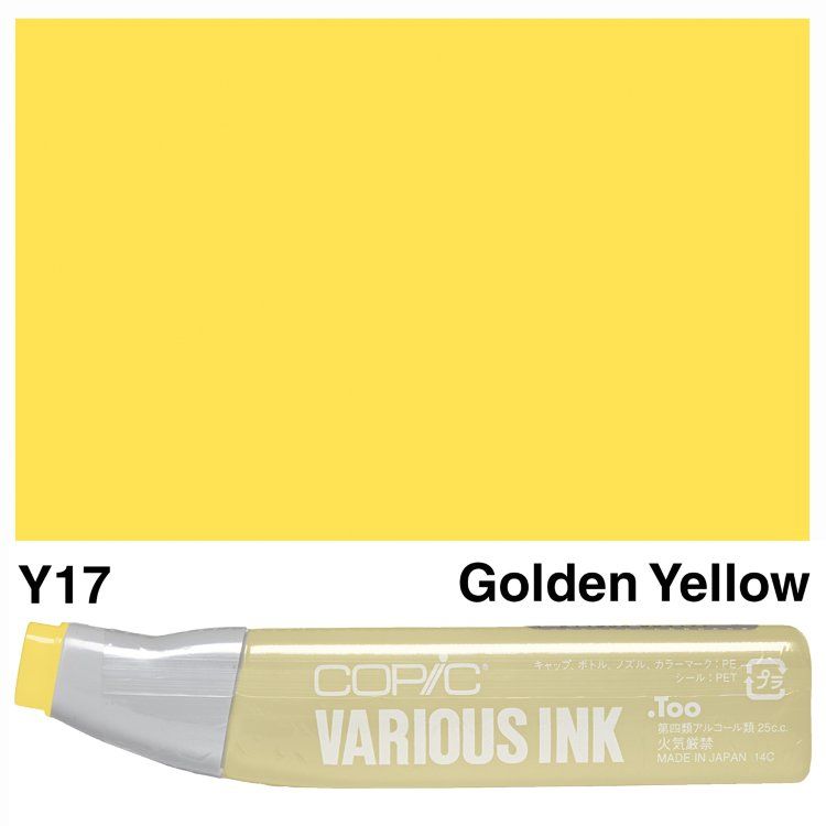 Чернила для маркеров Copic Various Ink, #Y-17 Golden yellow (Жовтий золотий)