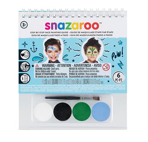 Набор красок для аквагрима Snazaroo Boys, 4 краски + 1 кисточка