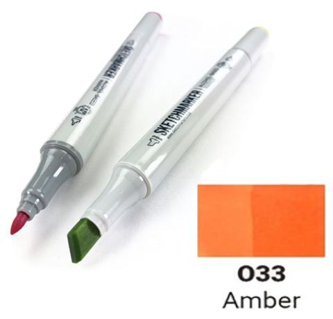 Маркер SKETCHMARKER, цвет ЯНТАРНЫЙ (Amber) 2 пера: тонкое и долото, SM-O033