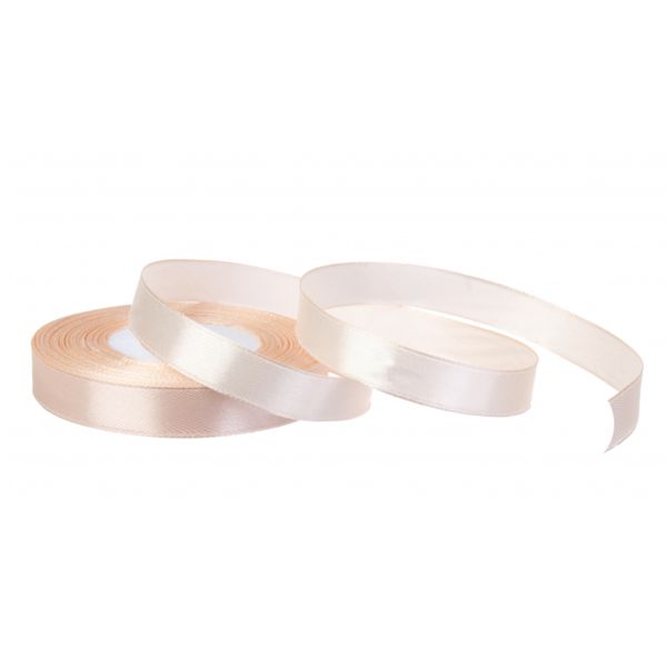 Лента атласная ПЕРСИКОВАЯ, 12 мм, 23 метра - фото 1