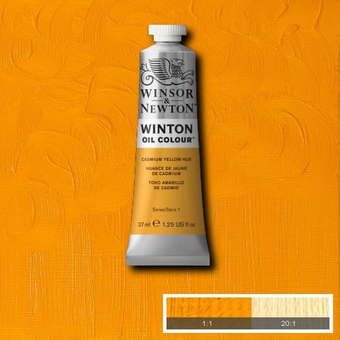 Олійна фарба Winton від Winsor & Newton, 37мл. Колір: CADMIUM YELLOW HUE 