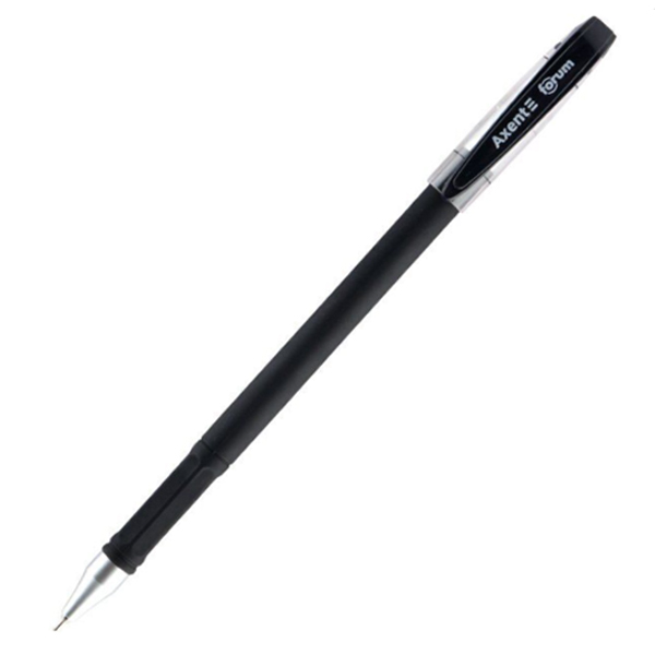 Ручка гелевая AXENT Forum, черная 0,5 мм.