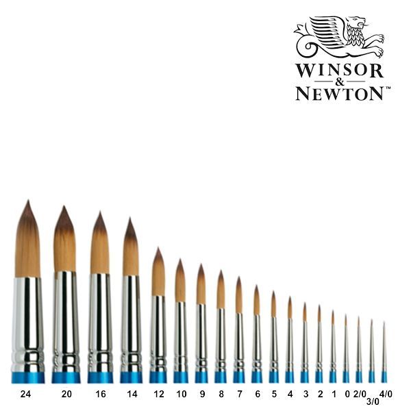 Winsor акварельная круглая кисть, синтетика, к/р, 111 Cotman Brushes Round. РАЗМЕРЫ В АССОРТИМЕНТЕ