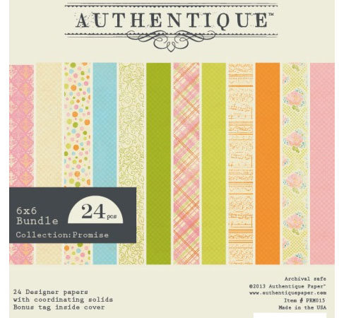Набор бумаги Authentique «Promise», 15х15см, 24л.