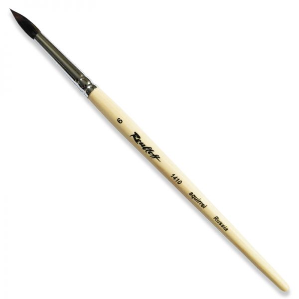 Кисть из волоса белки, 1410 «Roubloff» круглая, короткая ручка №6