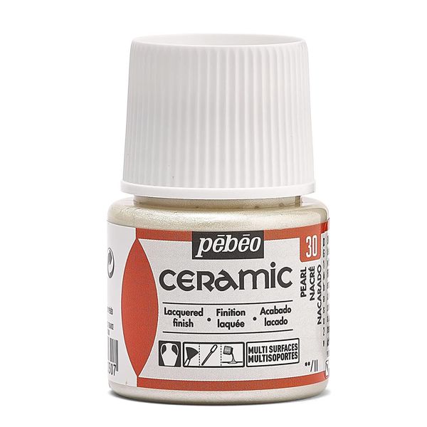 Фарби для скла та кераміки Pebeo «CERAMIC» Перлинний №30, 45 ml 