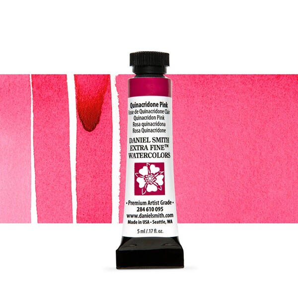 Акварельна фарба Daniel Smith, туба, 5мл. Колір: Quinacridone Pink s2 