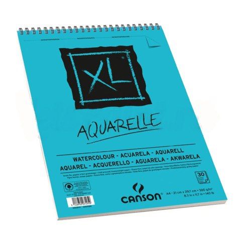 Альбом на спіралі для акварелі XL Watercolour (30л.), 300 g, A4, Canson 