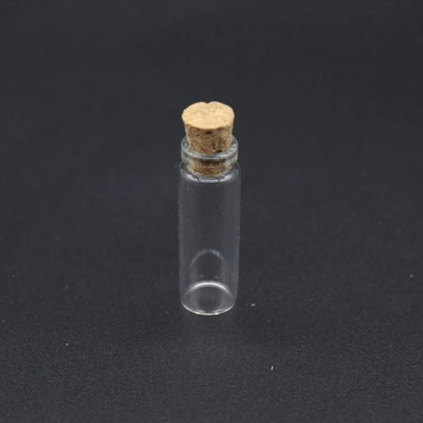 Мініатюрна скляна пляшечка, 11х32 мм