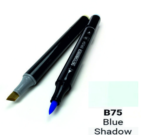 Маркер SKETCHMARKER BRUSH, цвет СИНЯЯ ТЕНЬ (Blue Shadow) 2 пера: долото и мягкое, SMB-B075