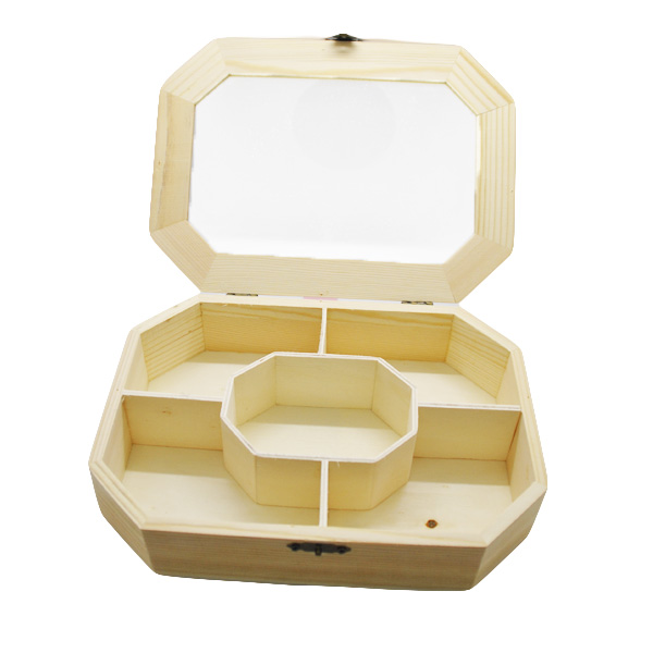 Скринька-органайзер для прикрас, зі склом та фурнітурою, 23х16,5х5 см  - фото 2