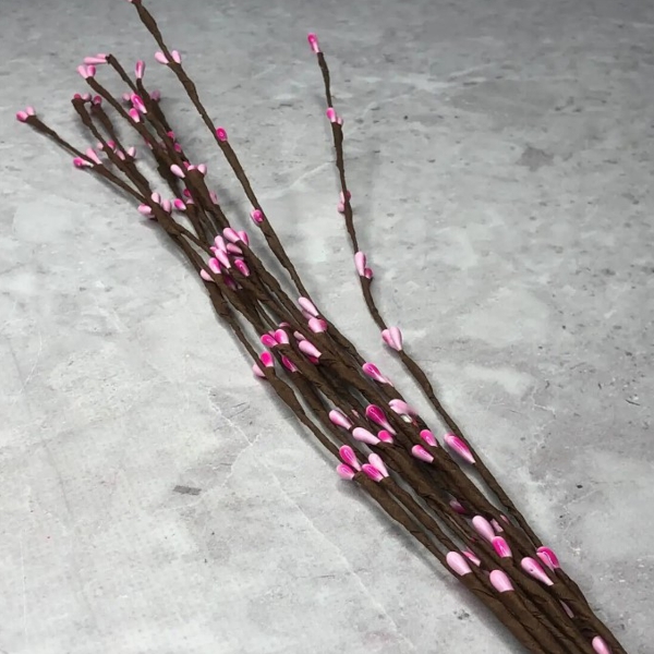 Веточки с почками, 38 см. Цвет: Розовый - фото 1