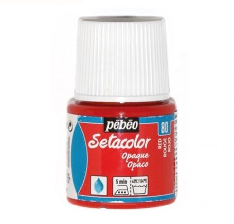 Фарба акрилова для тканини Pebeo Setacolor Opaque, 080 ЧЕРВОНИЙ, 45 ml 