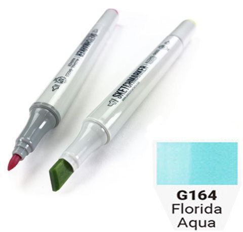 Маркер SKETCHMARKER, цвет ФЛОРИДСКАЯ ВОДА  (Florida Aqua) 2 пера: тонкое и долото, SM-G164