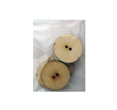 Набір круглих дерев'яних гудзиків D-30 мм, 5 шт/уп. 
