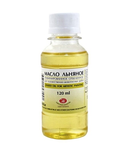 Льняна олія рафінована мальовнича вибілена, 120 ml, ЗХК 