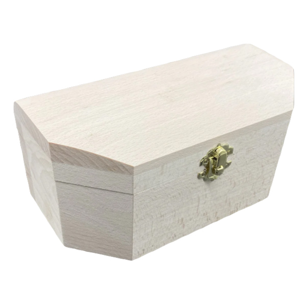 Скринька дерев'яна для декупажу з фурнітурою (бук), 20,5х10,5 см  - фото 2