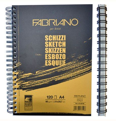 Альбом для начерків Schizzi Sketch А4 (21х29,7см), 90г/м2, 120арк., Fabriano 