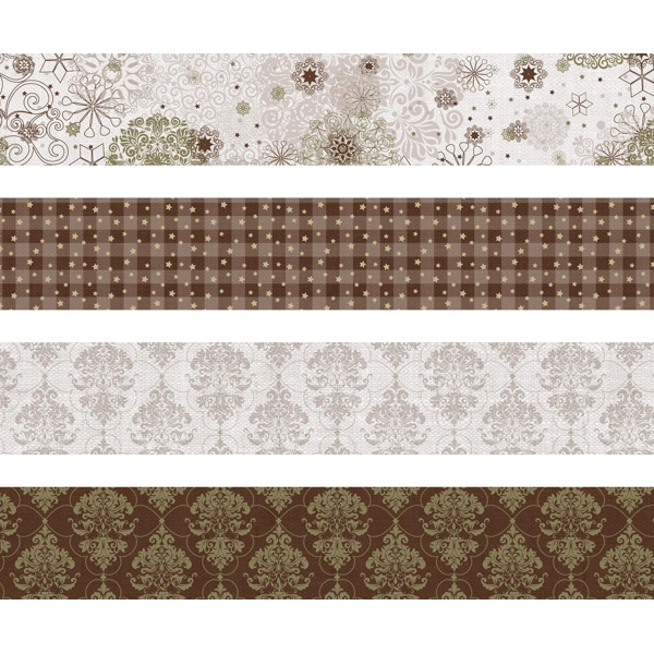 Набор бумажных полосок, коричневый, 1,5*45 см (48шт), 1*30см (48шт.), Heyda - фото 3