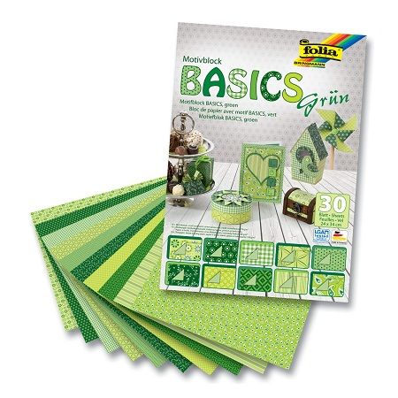 Набор бумаги Basic Green (30 листов), Folia