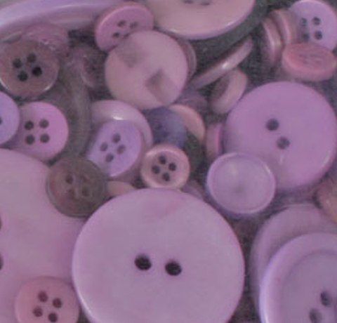Набор декоративных пуговиц ассорти, цвет Фиолетовый, 8-28 мм, 20 шт/уп.