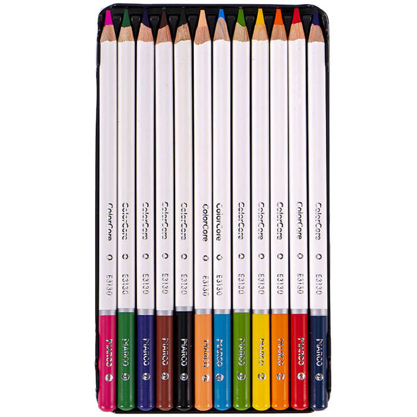 Набір кольорових олівців Marco, ColorCore, 12 шт., мет. уп.  - фото 2