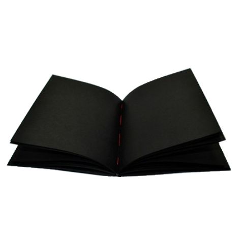Блок для изготовления блокнота, Чёрный (красный шов), А5, 60 стр.