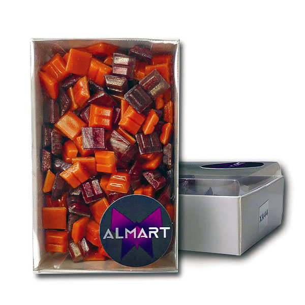 Стекляная мозаика ALMART,  МИКС(XA95/XGA76), 10x10 мм, 150 гр (204 шт).
