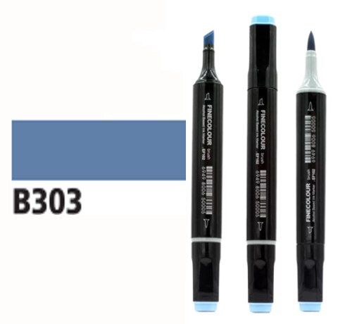 Маркер спиртовий Finecolour Brush 303 антверпен синій B303 