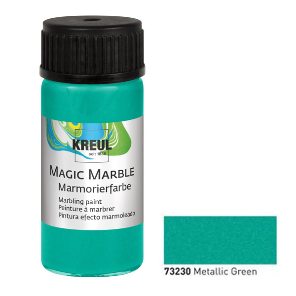 Краска для марморирования «Magic Marble» METALLIC, ЗЕЛЁНАЯ, 20 ml. 