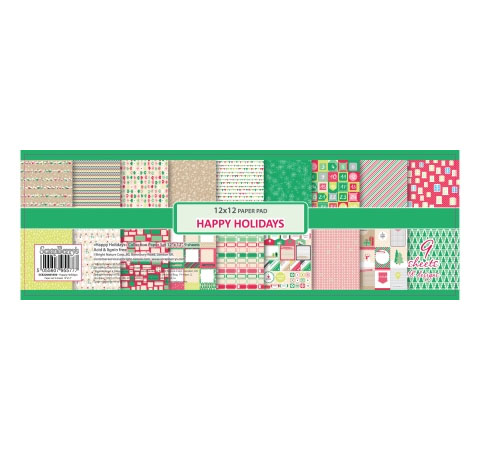 Набор бумаги 30,5х30,5 см 180 гр/м Зимние каникулы 9л.