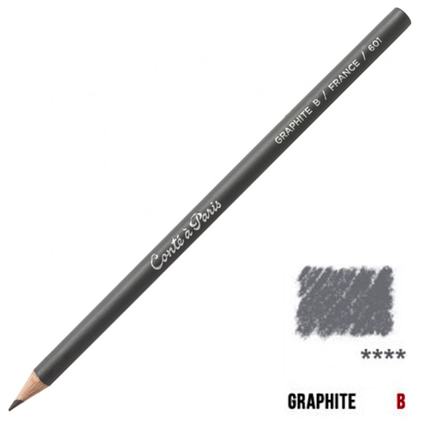 Олівець для екскізів Black lead pencil, Graphite Conte, B 