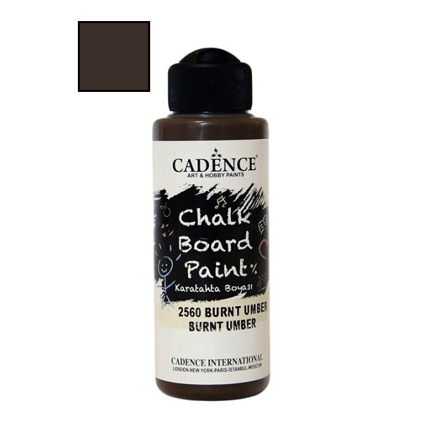 Акриловая краска для меловых досок «Chalkboard Paint» Cadence КОРИЧНЕВАЯ, 120 ml
